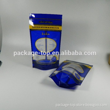 2015 new arrival clear plastic small double zipper eight-side sealed pouch/bag packaging manufacturer